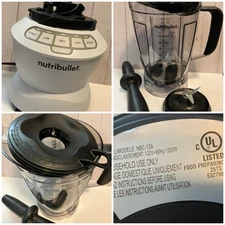 NutriBullet Blender White Base, With Pitcher, Individual Extractor Blade Etc…