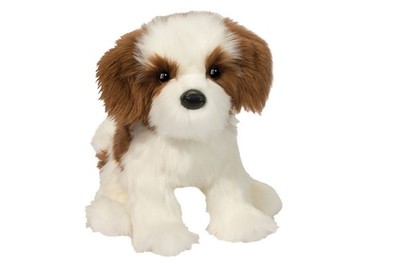 Douglas Toys Farren Shih Tzu Brown and White Plush Stuffed Animal Toy, 11''