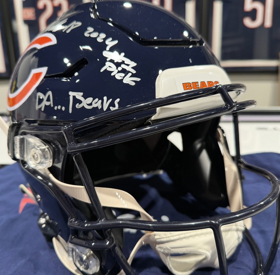 Caleb Williams Signed Chicago Bears Flex Helmet Fanatics Multiple ...