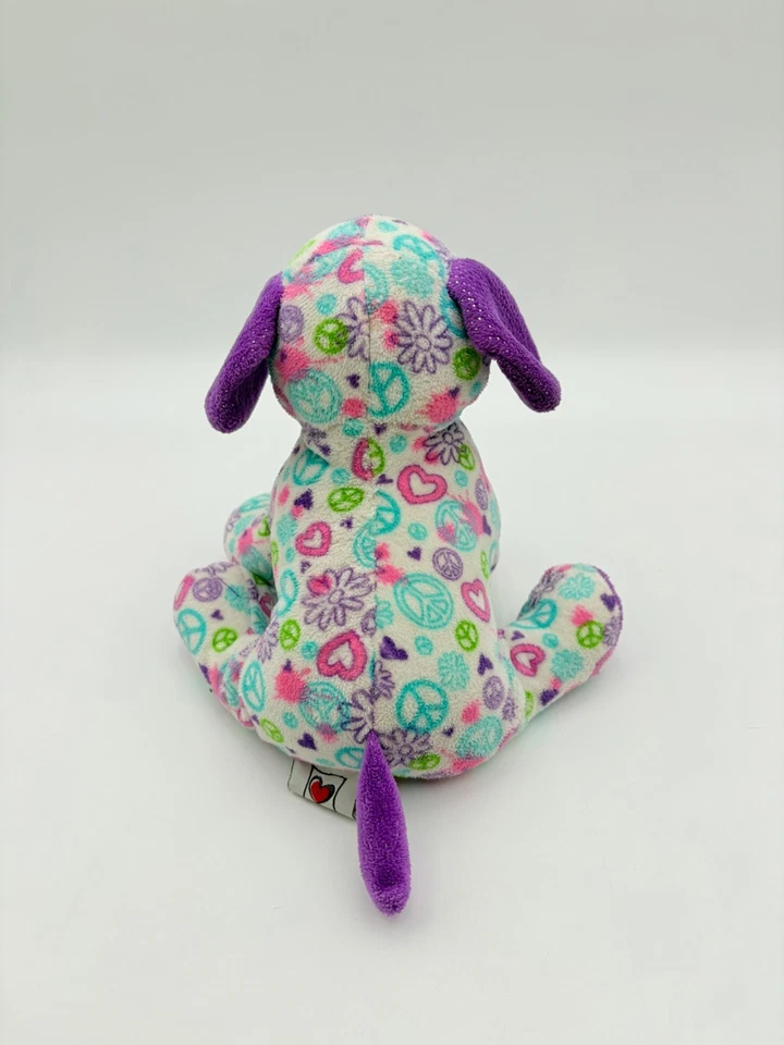 Webkinz Peace Out Puppy Plush Heart Purple Virtual Pet No Code - Image 3 of 4