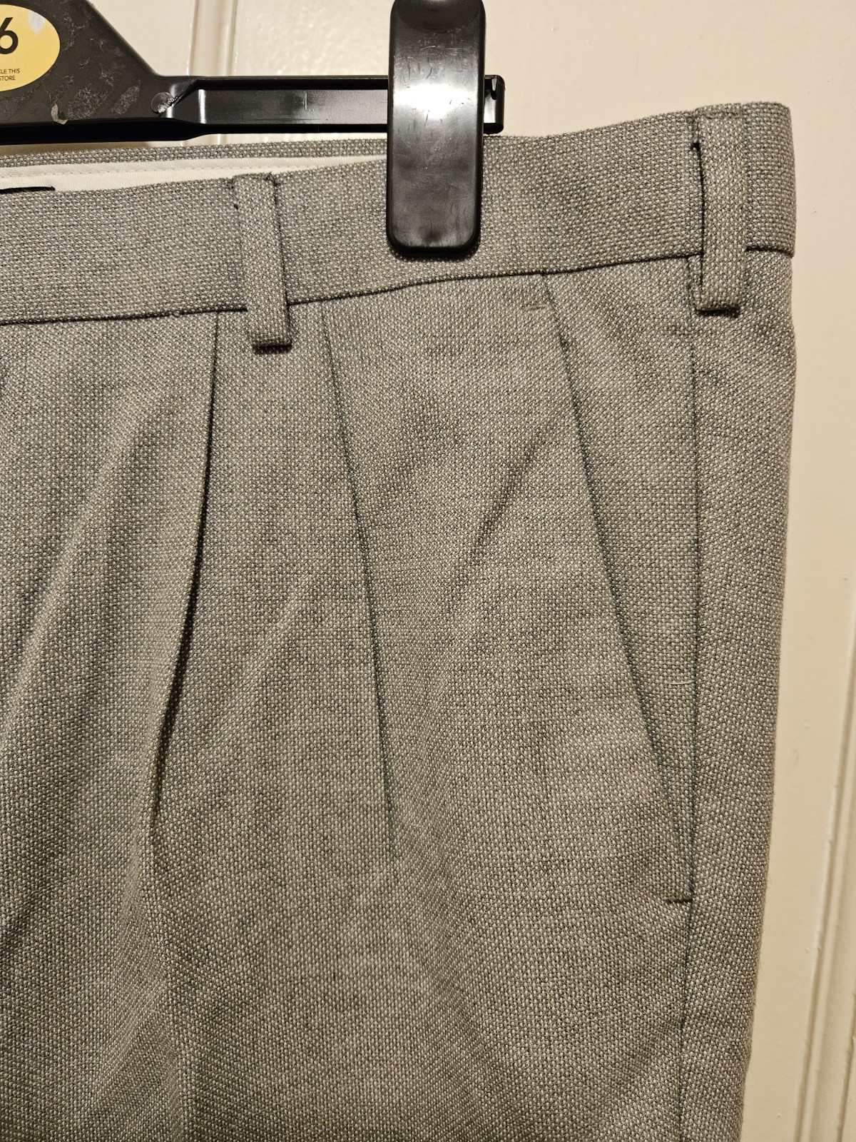 RIVER ISLAND Mens Smart Formal Trousers Grey Slim Cropped Size UK 36R  RRP £30 image 2