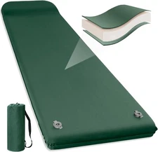 Self Inflating Sleeping Pad with Electric Pump 3.14" Ultra-Thick Memory Foam Cam