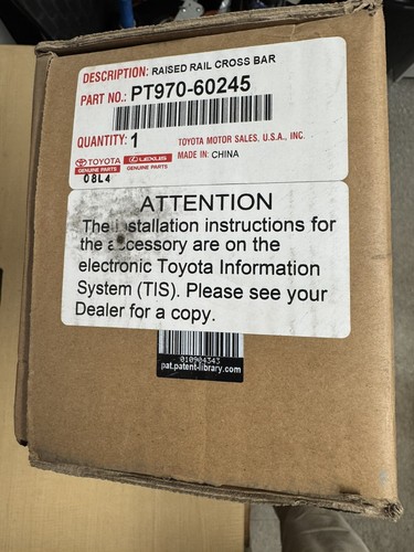 2024-2025 LEXUS GX 550 GENUINE ROOF RACK CROSS BARS PT97060245 PT970-60245 - Picture 18 of 19
