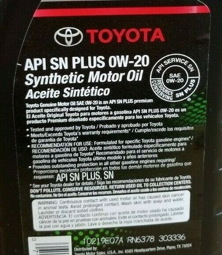 Lexus genuine 0w20 Lexus genuine 0w20