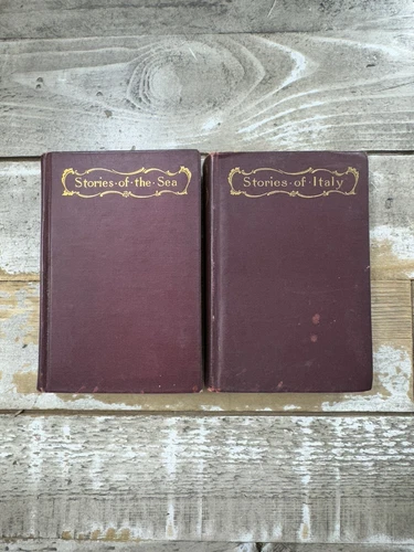 1893 Antique Literature Book "Stories from Scribner: Stories of the Sea & Italy"