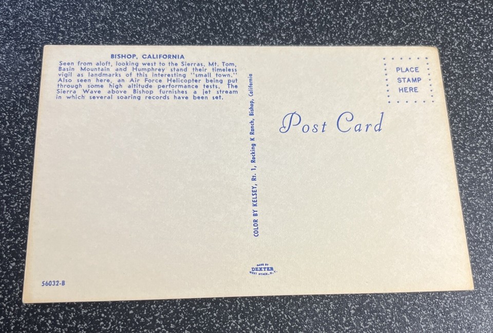 VINTAGE CHROME AERIAL VIEW WITH HELICPOTER CA eBay