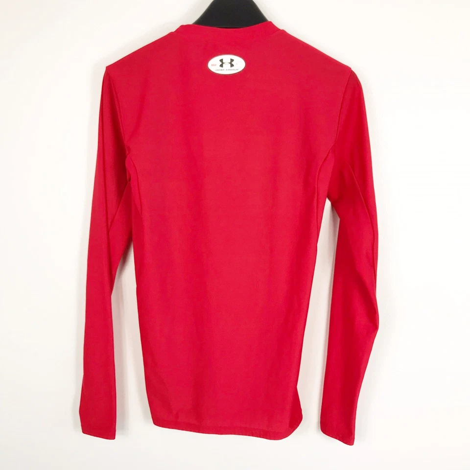 Under Armour Mens Solid Red Haetgear Compression Top Long Sleeve Size Small S - Image 2 of 2