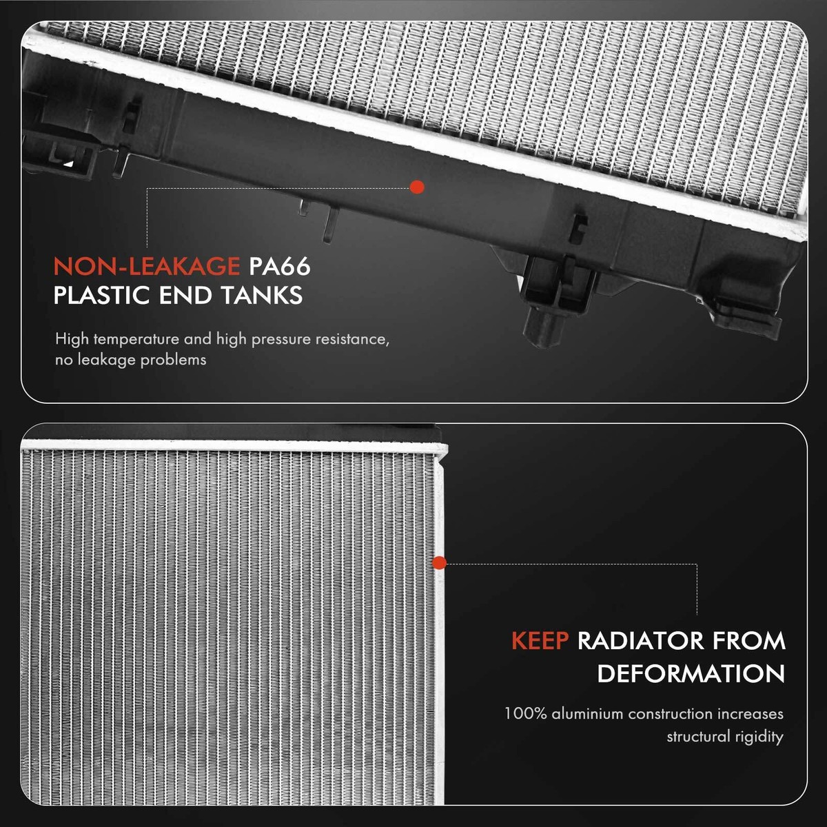 ECCPP Radiator For Hyundai Elantra 2017-2020 & Elantra GT 2018-2020 – Aluminum/Plastic, Direct Fit