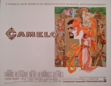 CAMELOT Half sheet movie poster A 22x28 RICHARD HARRIS REDGRAVE BOB PEAK 1967 NM