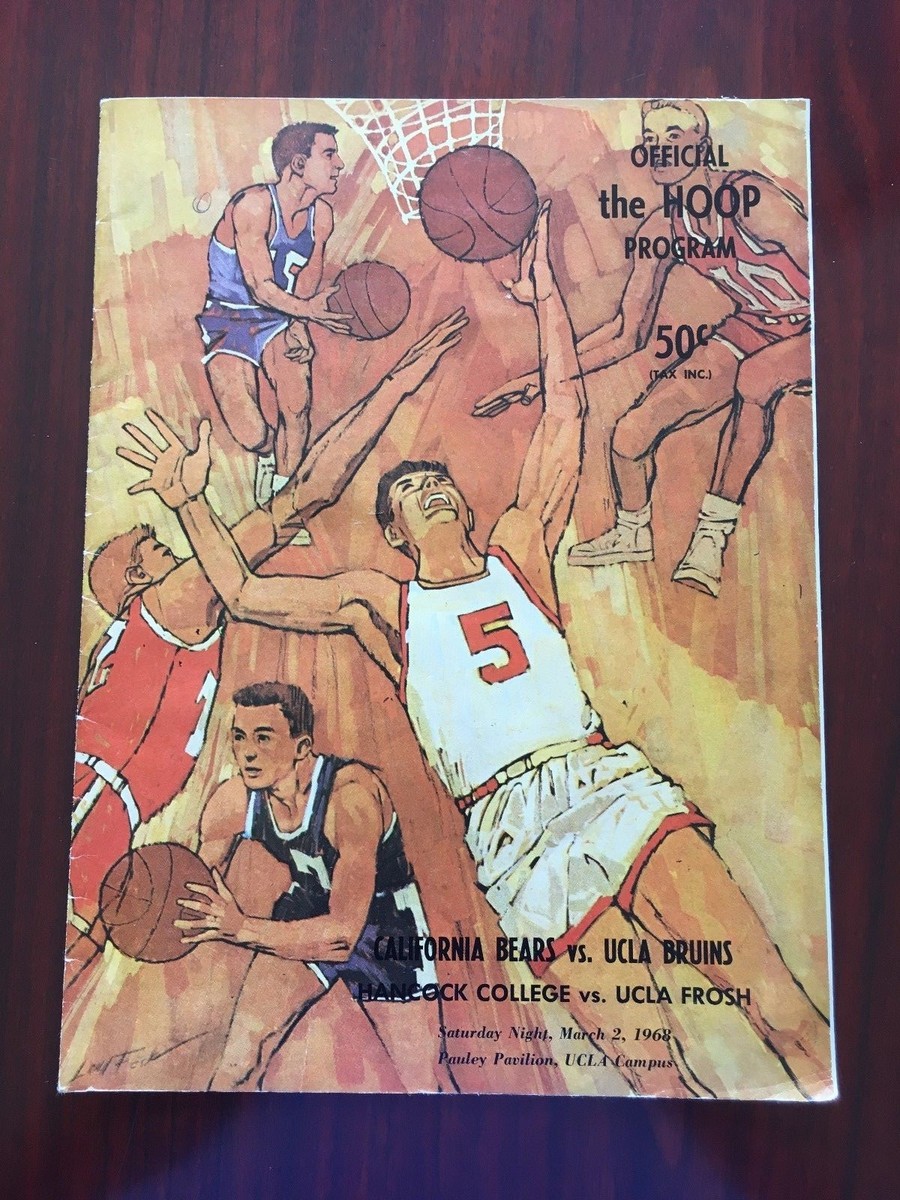 UCLA Bruins RARE 1968 Basketball Program Lew Alcindor (Kareem