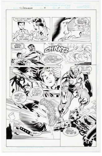 Iron Man / X-O Manowar In Heavy Metal 1 Pg 11 TONY STARK BECOMES XO MANOWAR 1ST