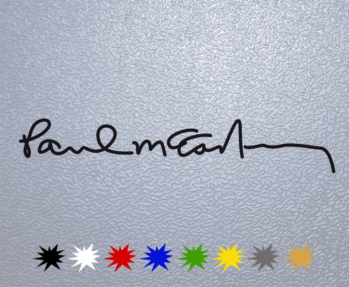 STICKER PEGATINA DECAL VINYL Paul Mccartney Signature | eBay