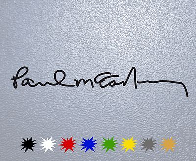 STICKER PEGATINA DECAL VINYL Paul Mccartney Signature | eBay