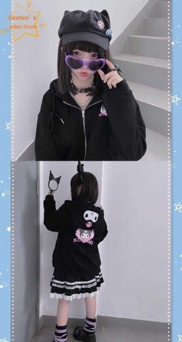 Purin My Melody Girl Kuromi Cinnamonroll Hoodie Sweatshirt Jacket Outwear Coat - Picture 13 of 18