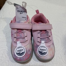 OshKosh B'gosh Toddler Girls Pink Rainbow Shoes NWT Hook/Loop 8,9,10