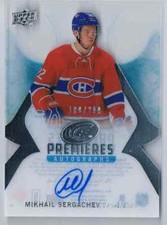 2016-17 ICE PREMIERES AUTOGRAPHS MIKHAIL SERGACHEV ROOKIE AUTO 189/299 MONTREAL
