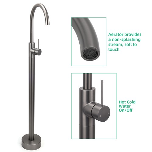 WELS Gun Metal Kitchen Basin Mixer Tap Spout Shower Head Set Rail Wall Arm Drain - Picture 168 of 240