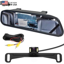 4.3'' Rear View Mirror Monitor Reversing Backup Camera Kit Car Rear View System