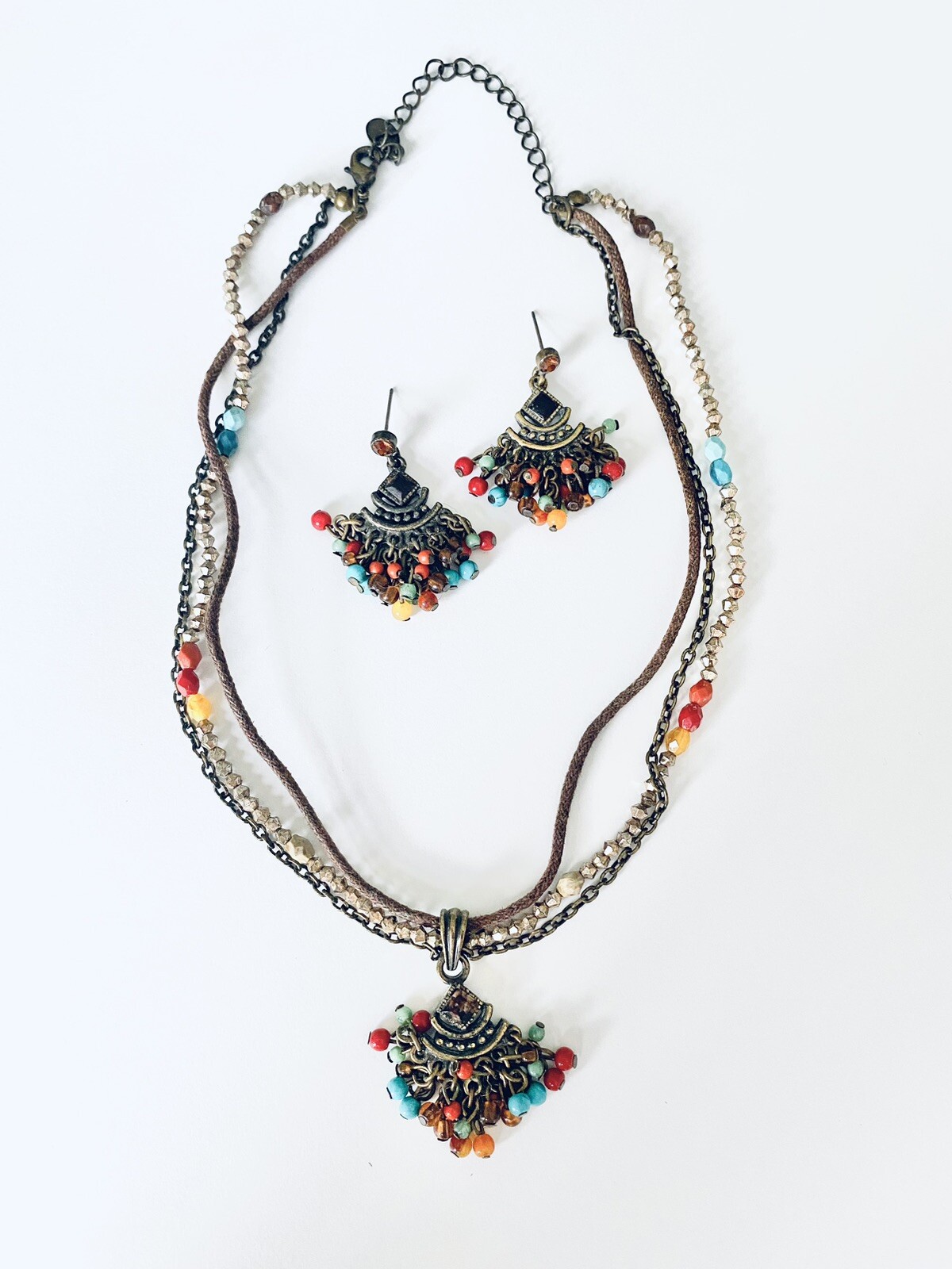 Cookie Lee Multi Chain Adjustable Length Necklace… - image 1