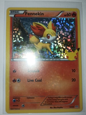 Pokmon TCG 25th Anniversary McDonald's Promo Holo Fennekin 14/25 | eBay