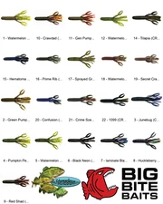 Big Bite Craw Tube 4 Inch (CRWT) Choose any 22 Colors Soft Plastic Fishing Baits