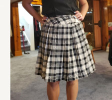 Vintage White Plaid Skirt