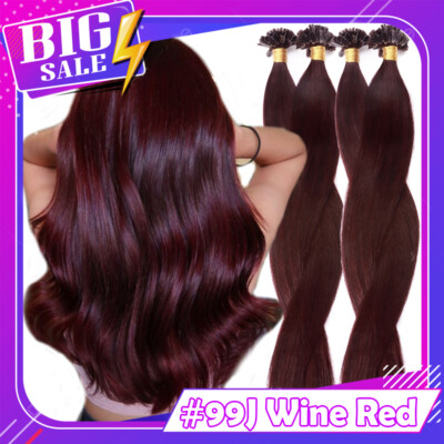 Fusion Pre Bonded Keratin Nail U Tip Remy Human Hair Extensions THICK 100PCS USA