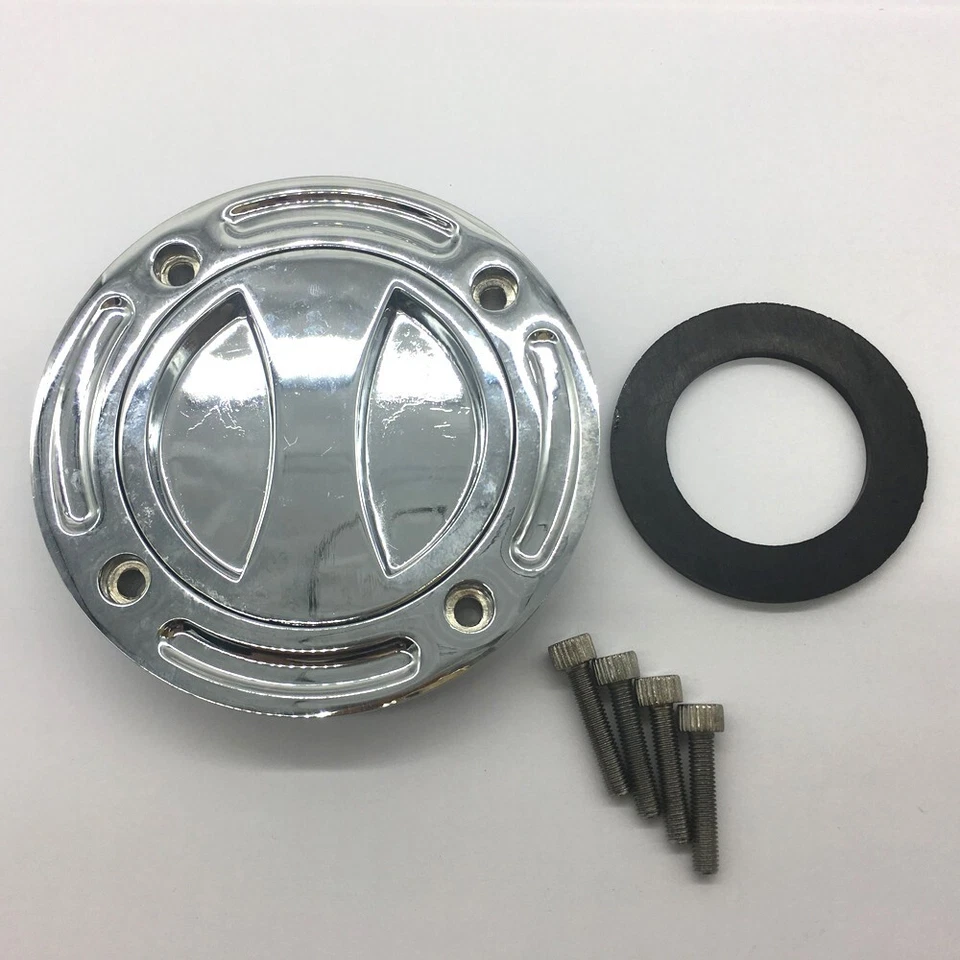 Chrome Keyless Fuel Tank Gas Cap For Suzuki GSXR600/750 1997-2003 GSXR1000 01-02 - Image 2 of 4