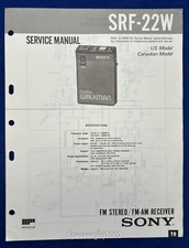 Original Sony SRF-22W Walkman Service Manual