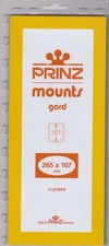 Prinz Black Stamp Mount Strips 265x107 mm For US Plate Number Strips 10 Blocks