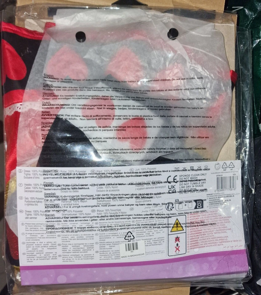 Girls Queen Of Hearts Costume Child Alice Fairy Tale Fancy Dress Book 8-10 Years - Image 2 of 2