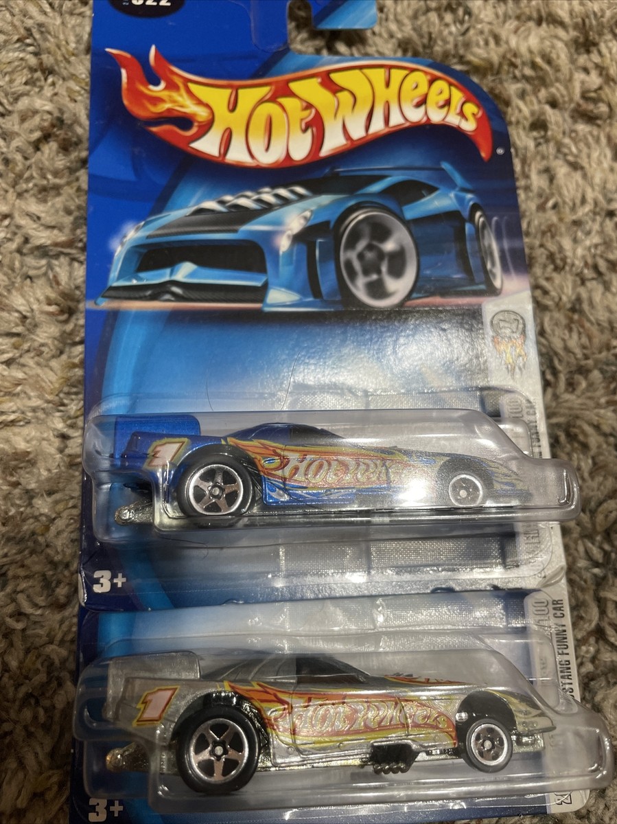 Hot Wheels MUSTANG FUNNY CAR 2 Variation Lot 2004 - Blue And