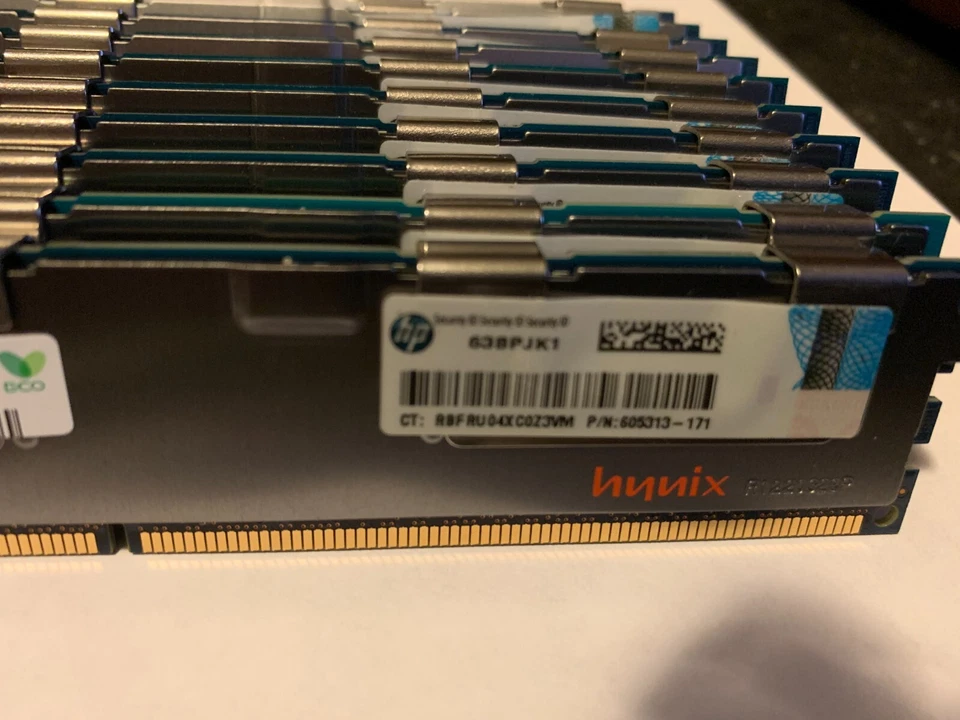 Hynix 96GB 12 X 8GB DDR3 2RX4 PC3L-10600R server 240-Pin ECC REG Registered RAM - Image 3 of 3