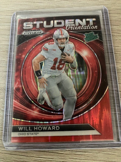 2024 Prizm Draft Picks - Will Howard - Student Orientation - Red Flash /49