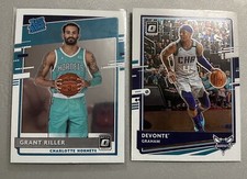 2020-21 Donruss Optic #200 Grant Riller RATED ROOKIE RC & Devonte Graham #12