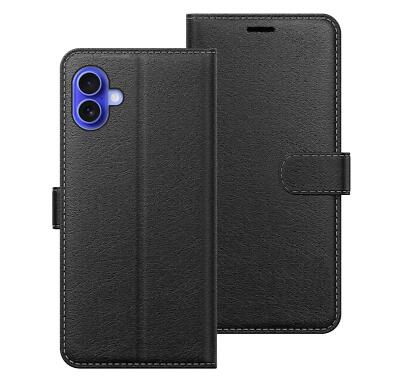 Apple iPhone 16 Plus Case Hülle Flip Folio Leder Wallet Kreditkartenfach
