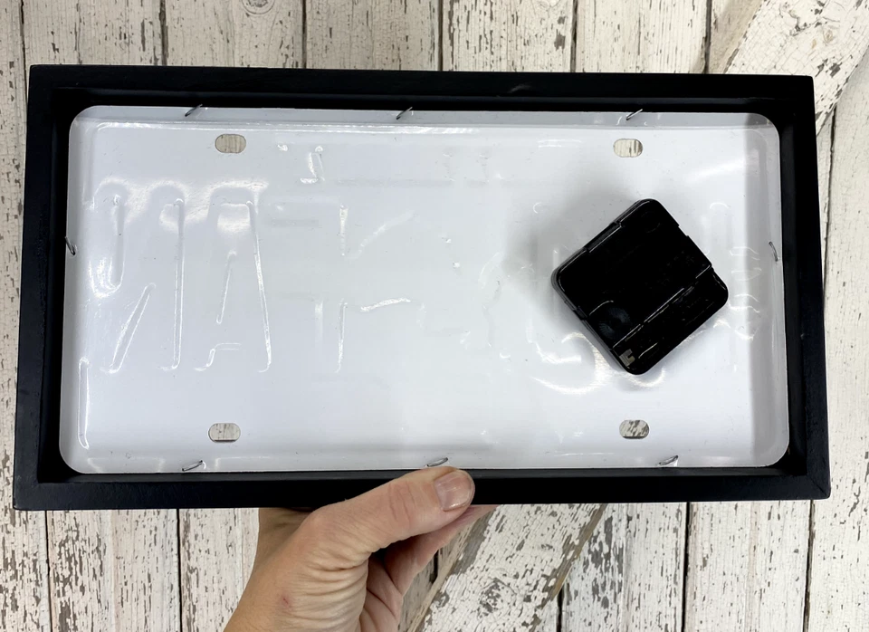 Reloj de pared con matrícula enmarcado por ventilador Detroit Lions #1 Foto 4 de 4