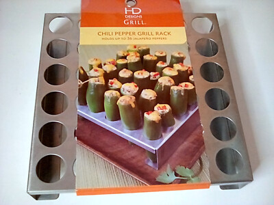 HD Designs Grill Chili Pepper Grill Rack - holds 36 Jalapeno Peppers | eBay