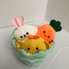 Festive Voice 4pc Plush Basket Bunny Chick Carrot Walgreens Exclusive NWT