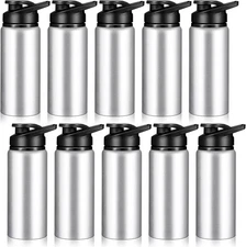 CHENGU Water Bottle Bulk 20 oz Aluminum Reusable Bottles Lightweight Silver 