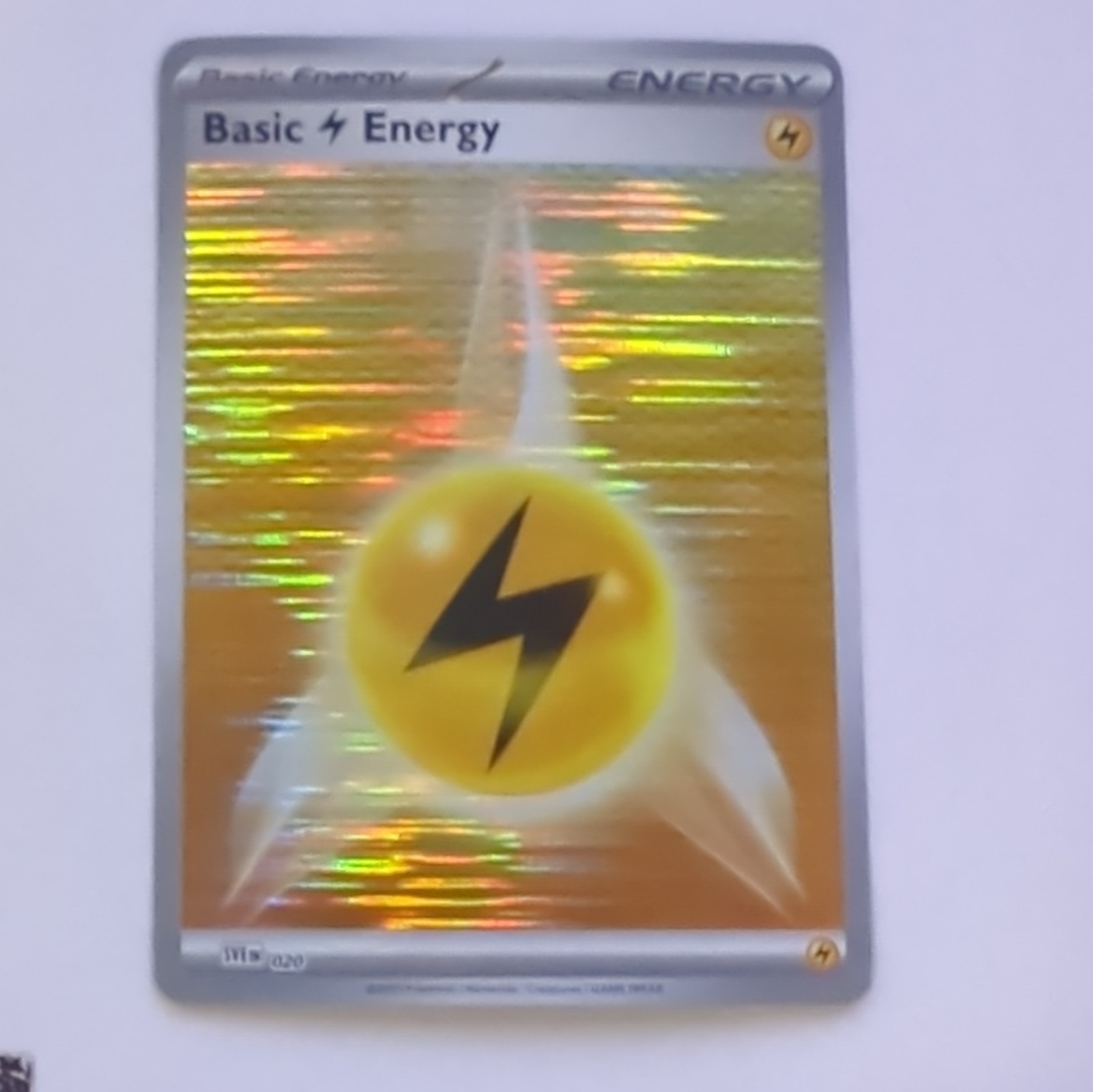 Pokémon TCG Basic Lightning Energy Basic Energy Holo Foil Card SVI 020