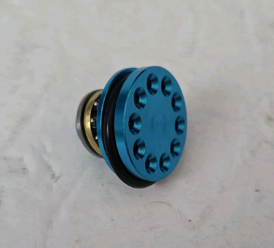 Airsoft AEG Aluminum Ball Bearing Piston Head For V2 V3 blue Flat 10 Port 