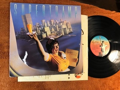 Supertramp breakfast in america lp sp3708 a&m 1979 original vinyl w/lyric album!