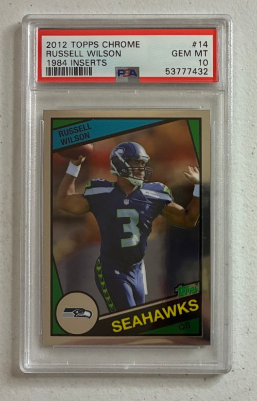 Russell Wilson Topps Chrome 1984 Inserts #14 Base