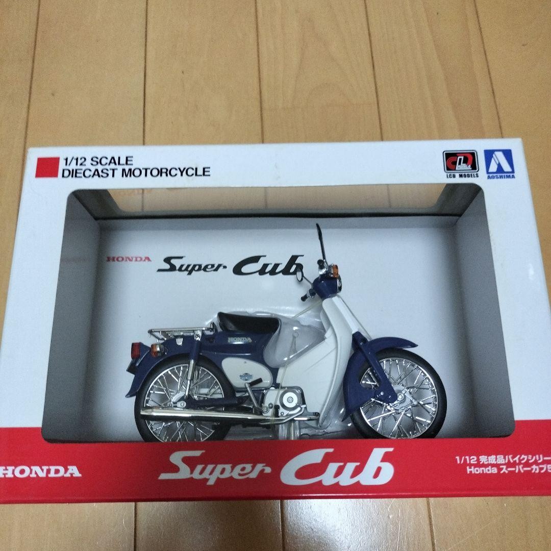 AOSHIMA Honda Super Cub 50 1/12 Scale Diecast Model White Blue | eBay