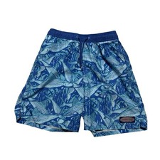Vineyard Vines Youth Boys Swim Trunks Blue All Over Fish Print Size M 12-14 