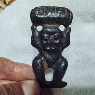 An unusual Sun Man Statue Pendant meteorite carving of Hongshan culture