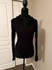 Timing Black Long Sleeve Bodysuit size small