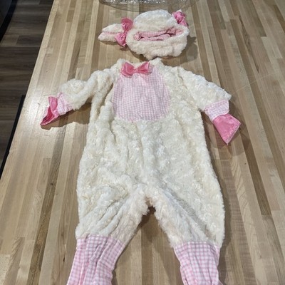 Rubies Little Lamb Pink Gingham Halloween 2 Piece Costume Size 12/18 Months