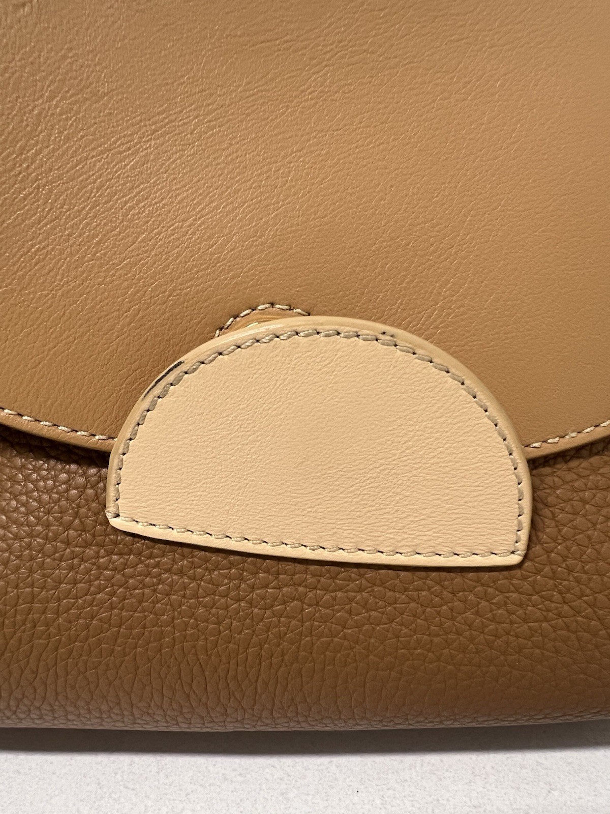 POLENE Numero Un Edition Trio Camel Flap Shoulder Bag Crossbody satchel